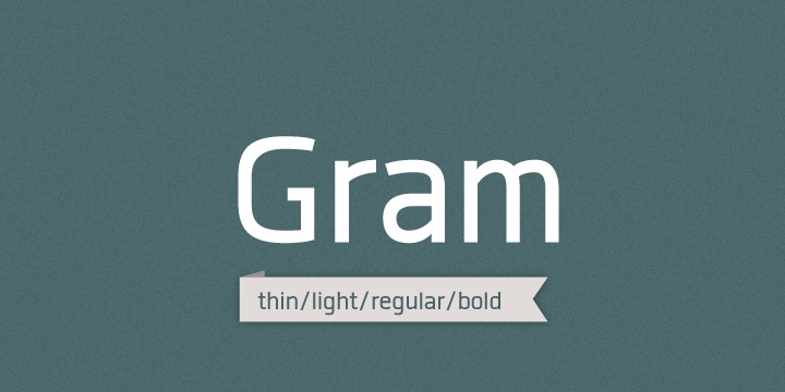 Beispiel einer Gram light oblique-Schriftart